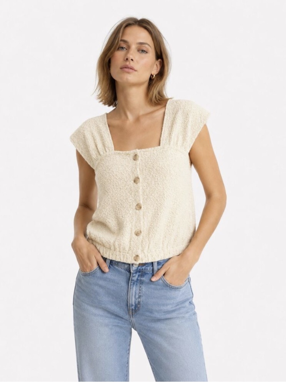 Madewell Floral Button Up Tank Top